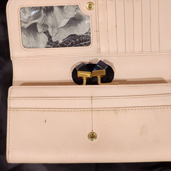 Excellent  Ted Baker Patent Navy Blue wallet with Crystal Matinee wallet - Picture 6 of 11